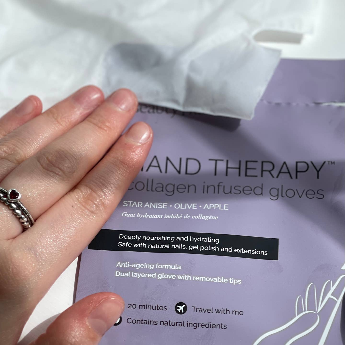 BeautyPro Hand Therapy Glove with Removable Finger Tips
