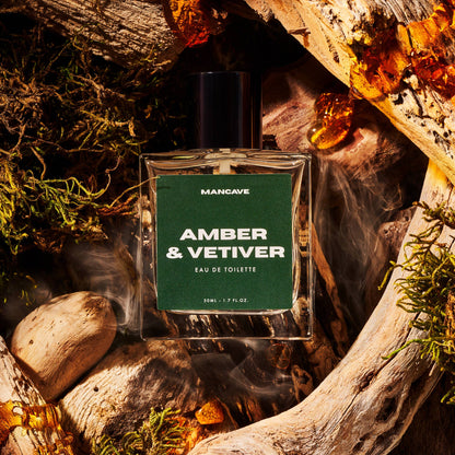 ManCave Amber &amp; Vetiver Shower Gel + Fragrance Set - 2pc