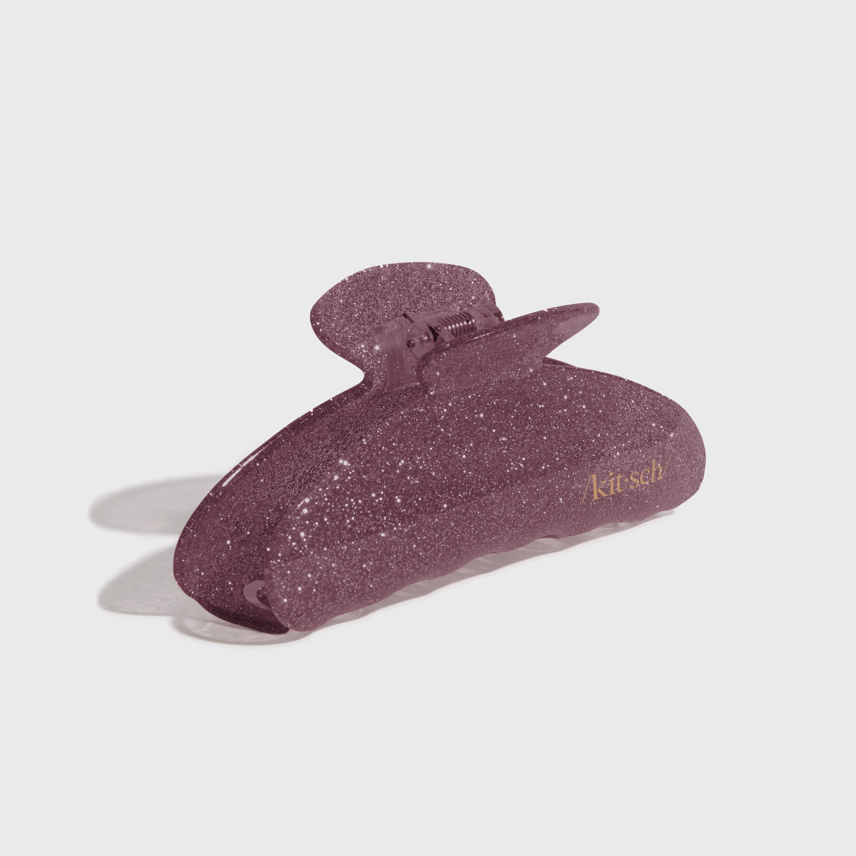 Kitsch Holiday Pink Glitter Claw Clip
