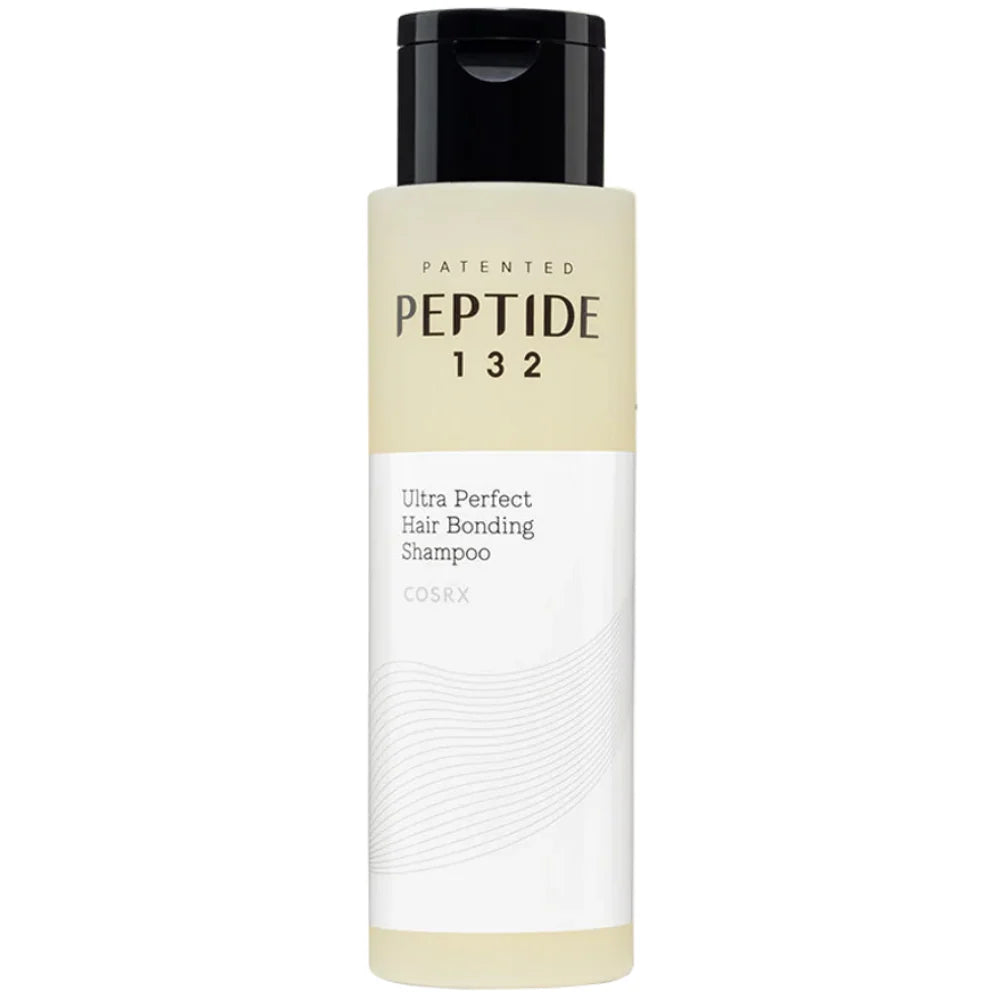 COSRX Shampoo bottle labeled 'Peptide 132' on a white background
