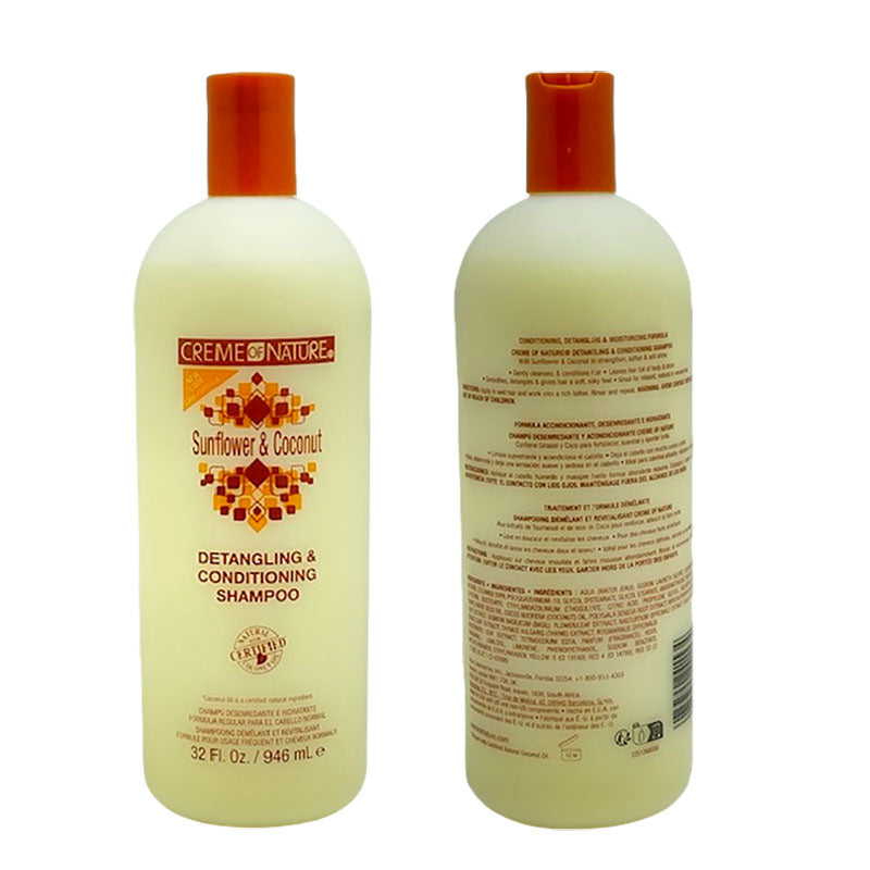 Creme of Nature Certified Natural Ingredients Sunflower &amp; Coconut Detangling Conditioning Shampoo