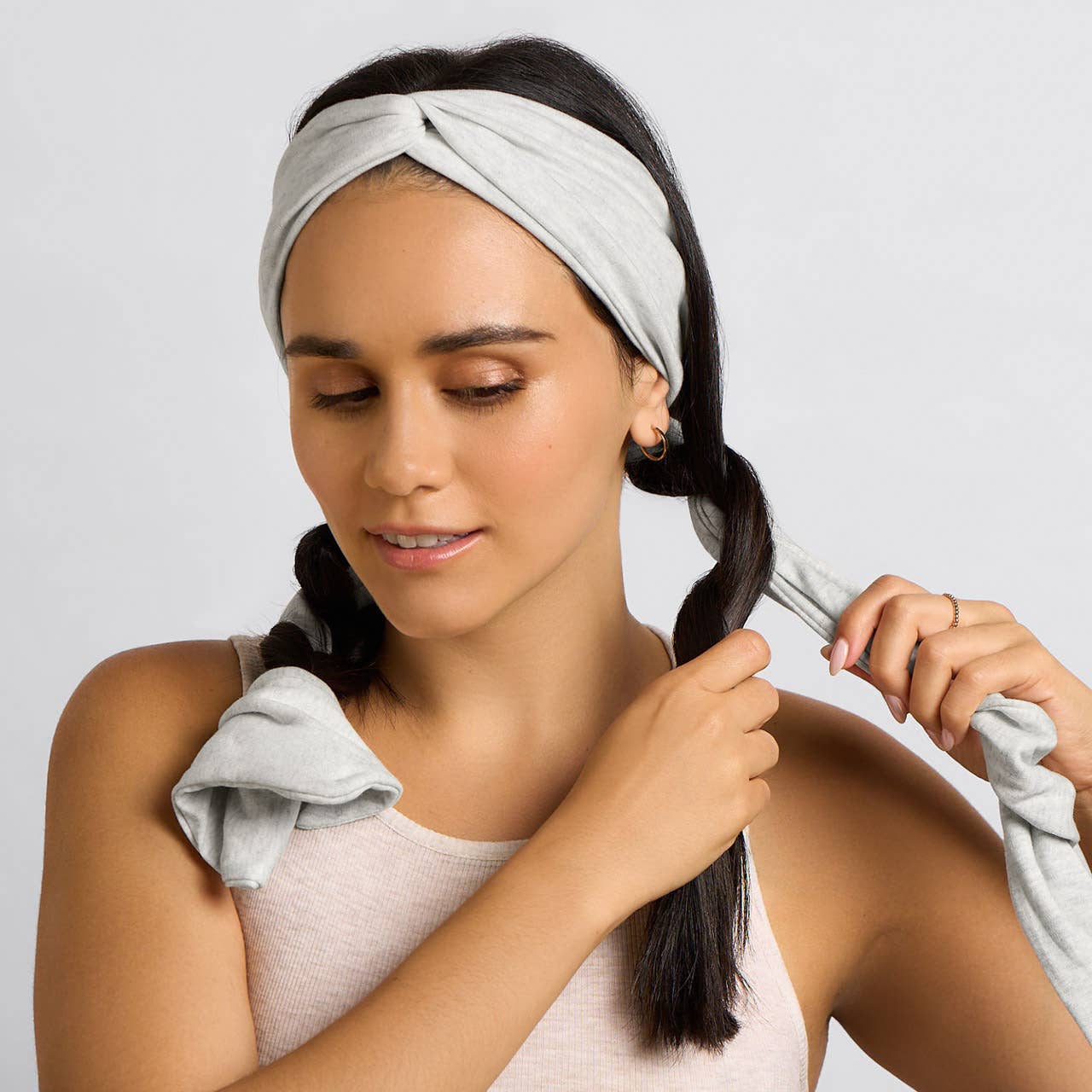 Kitsch Set & Flow Heatless Curling Headband - Heather Gray