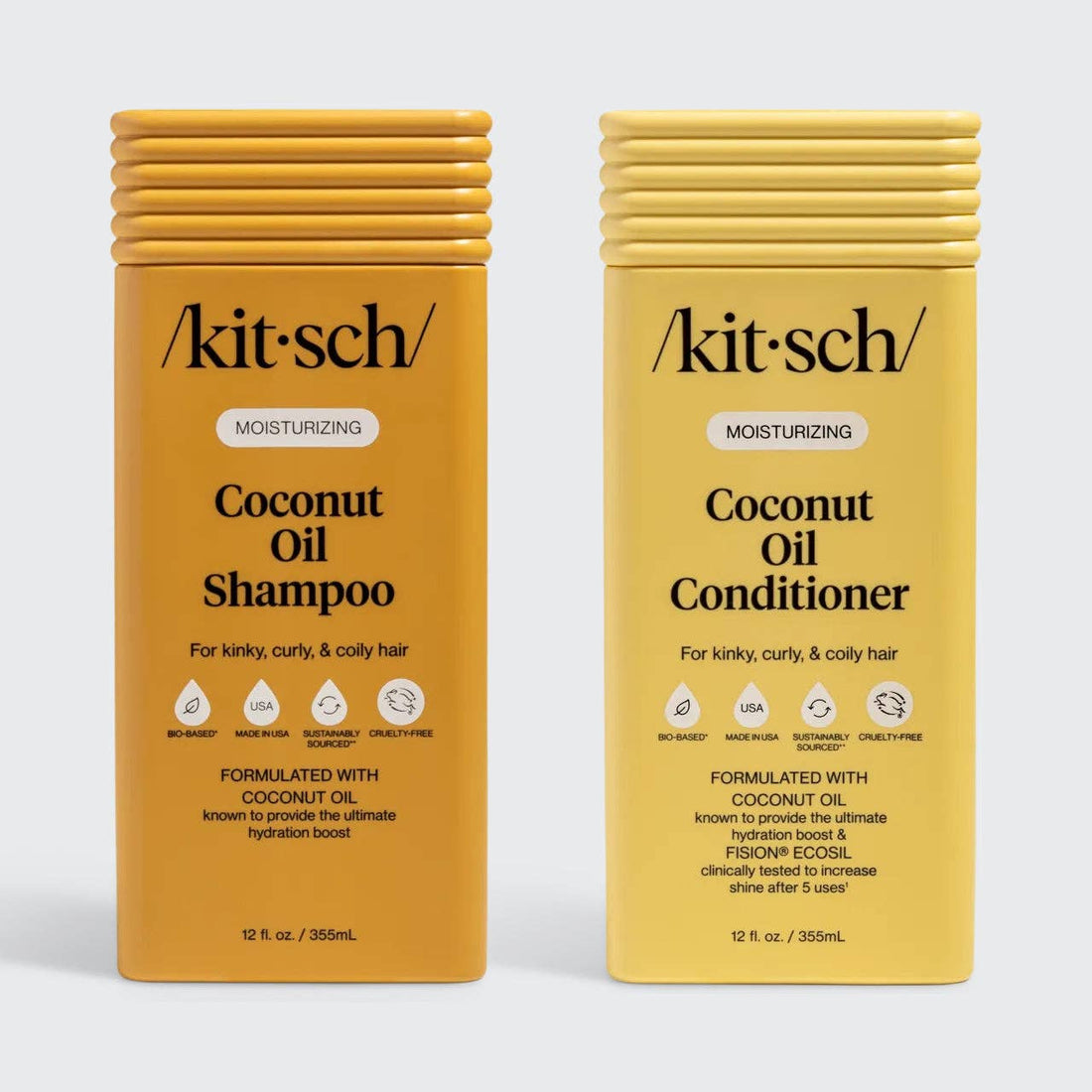 Kitsch Moisturizing Coconut Oil Shampoo &amp; Conditioner Bottle Duo - 2pc