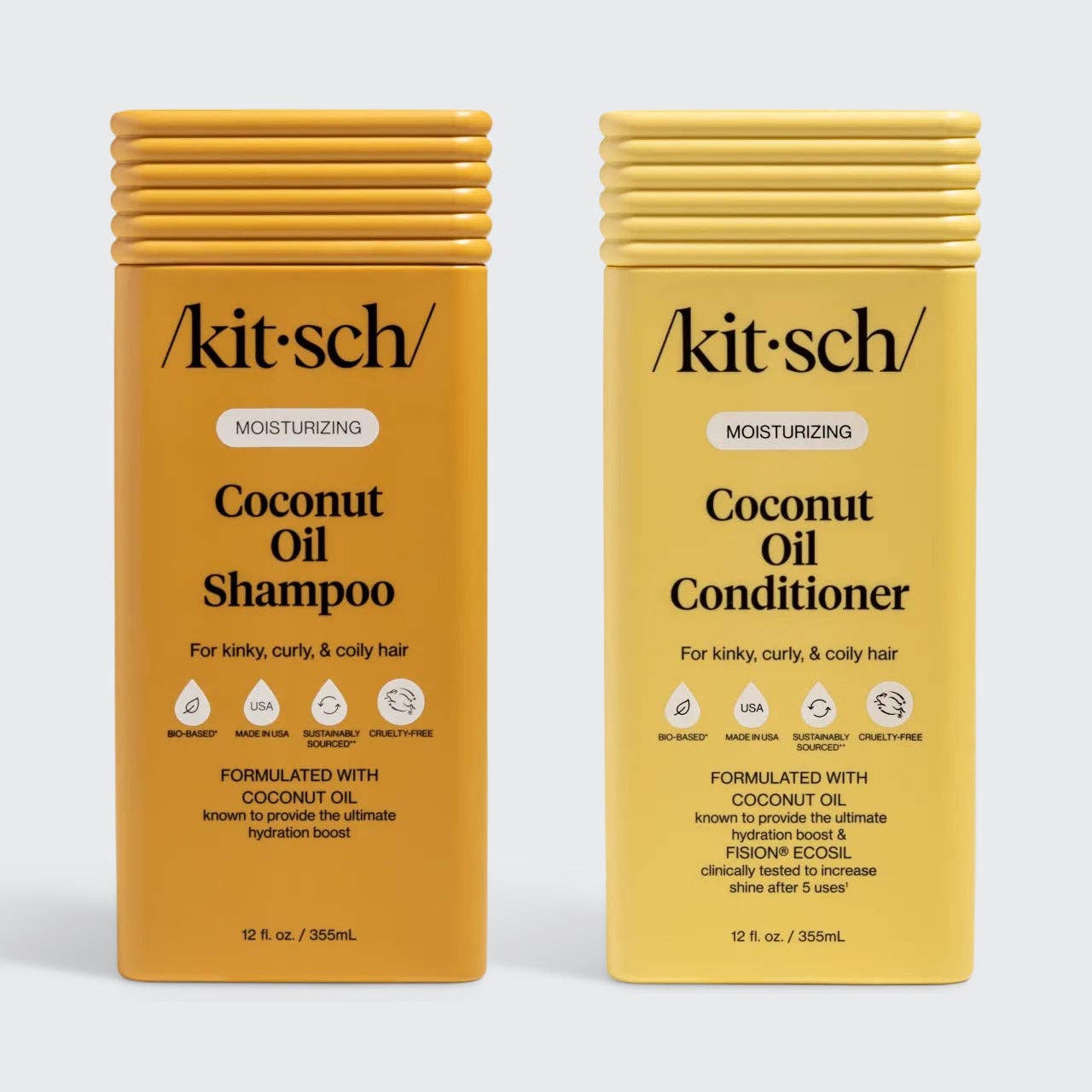 Kitsch Moisturizing Coconut Oil Shampoo & Conditioner Bottle Duo - 2pc
