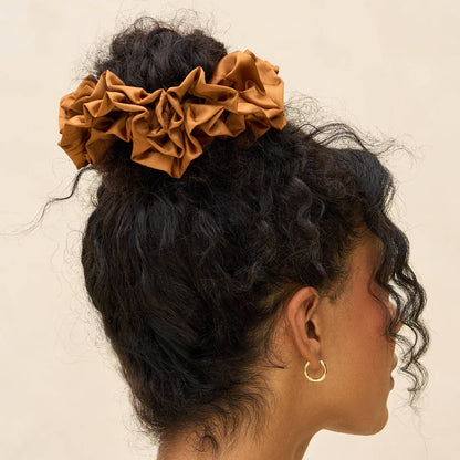 Kitsch Ruffle Scrunchie - Camel