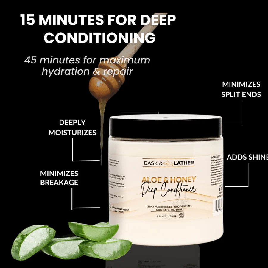 Bask & Lather Aloe & Honey Deep Conditioner 236ml