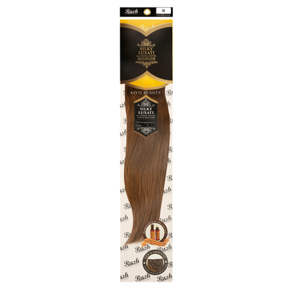 Rush Silky Luxati Human Hair Extension 8pc Full Head Double Weft Clip in 18"