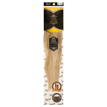 Rush Silky Luxati Human Hair Extension 8pc Full Head Double Weft Clip in 18"