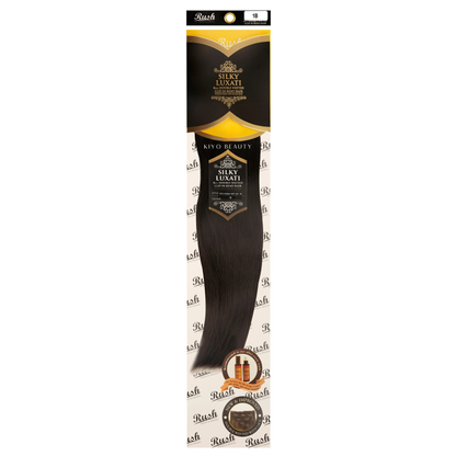 Rush Silky Luxati Human Hair Extension 8pc Full Head Double Weft Clip in 18"
