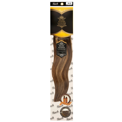 Rush Silky Luxati Human Hair Extension 8pc Full Head Double Weft Clip in 18"
