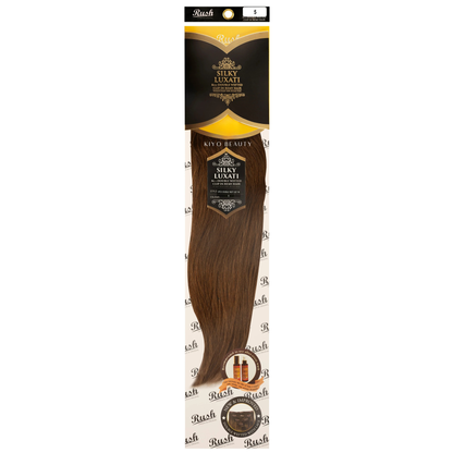 Rush Silky Luxati Human Hair Extension 8pc Full Head Double Weft Clip in 18"