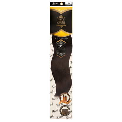 Rush Silky Luxati Human Hair Extension 8pc Full Head Double Weft Clip in 18"