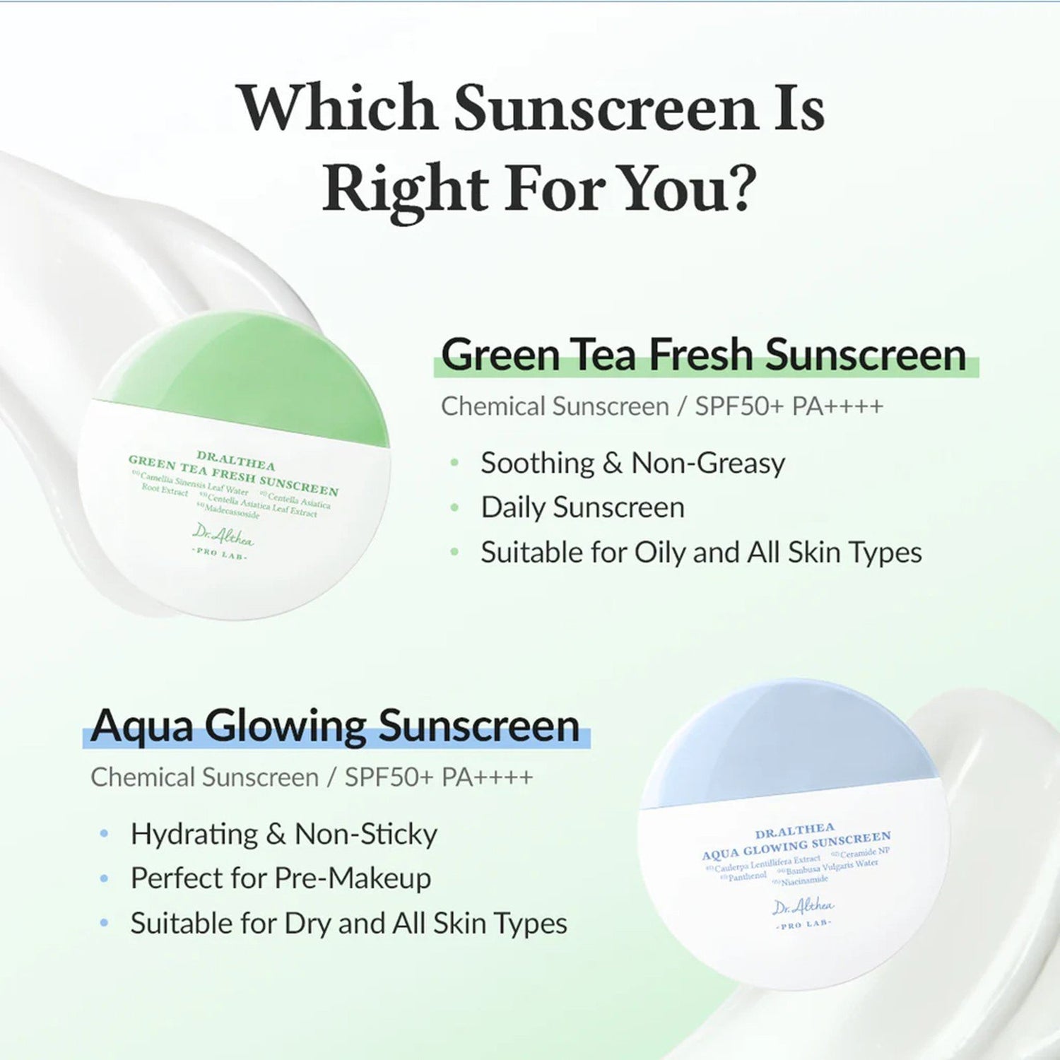 Dr. Althea Green Tea Fresh Sunscreen SPF50+ PA++++ 45ml