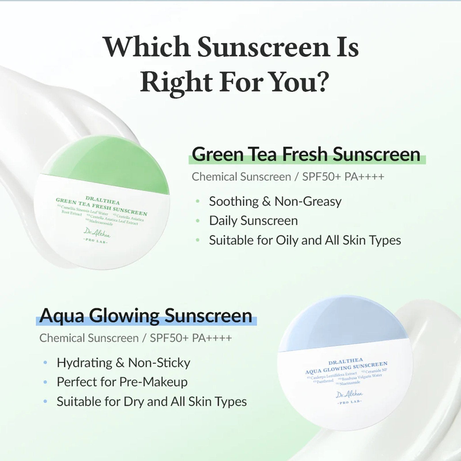 Dr. Althea Green Tea Fresh Sunscreen SPF50+ PA++++ 45ml