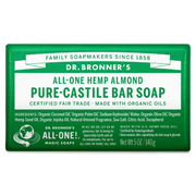 Dr. Bronner's All-One Hemp Almond Pure-Castile Bar Soap 140g