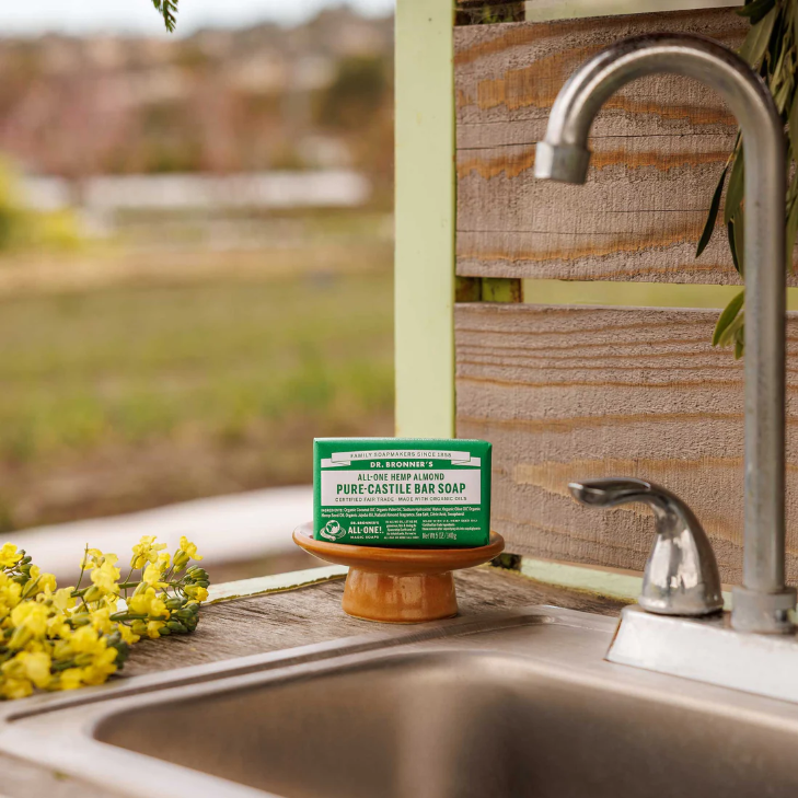 Dr. Bronner's All-One Hemp Almond Pure-Castile Bar Soap 140g