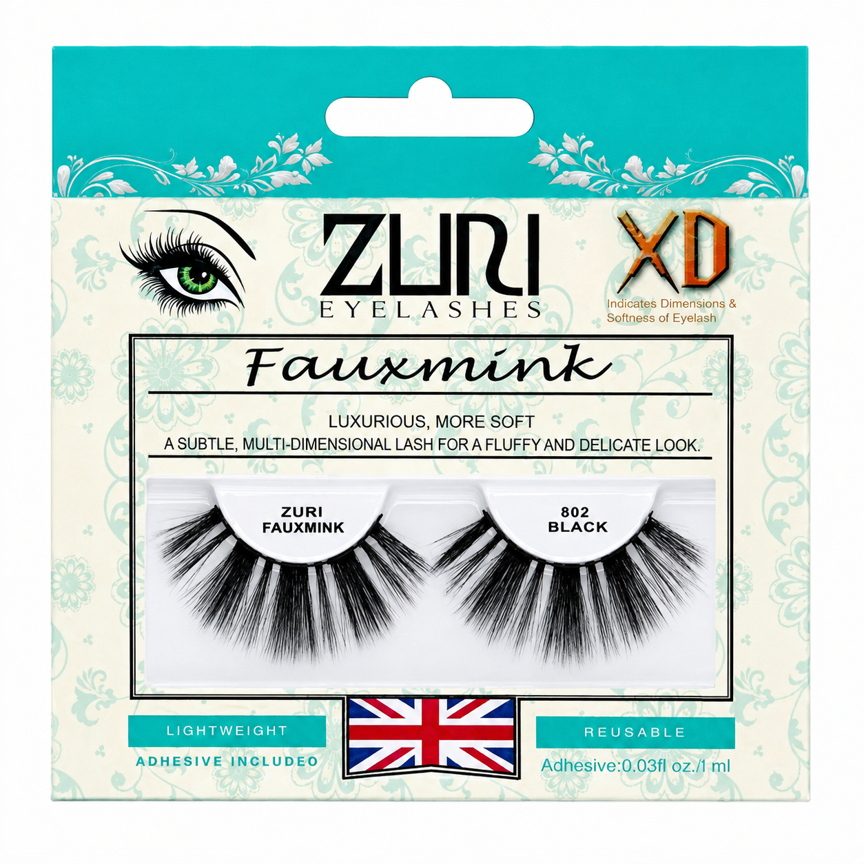 Zuri Eyelashes Fauxmink Multi-Dimensional Luxurious Eyelashes Black