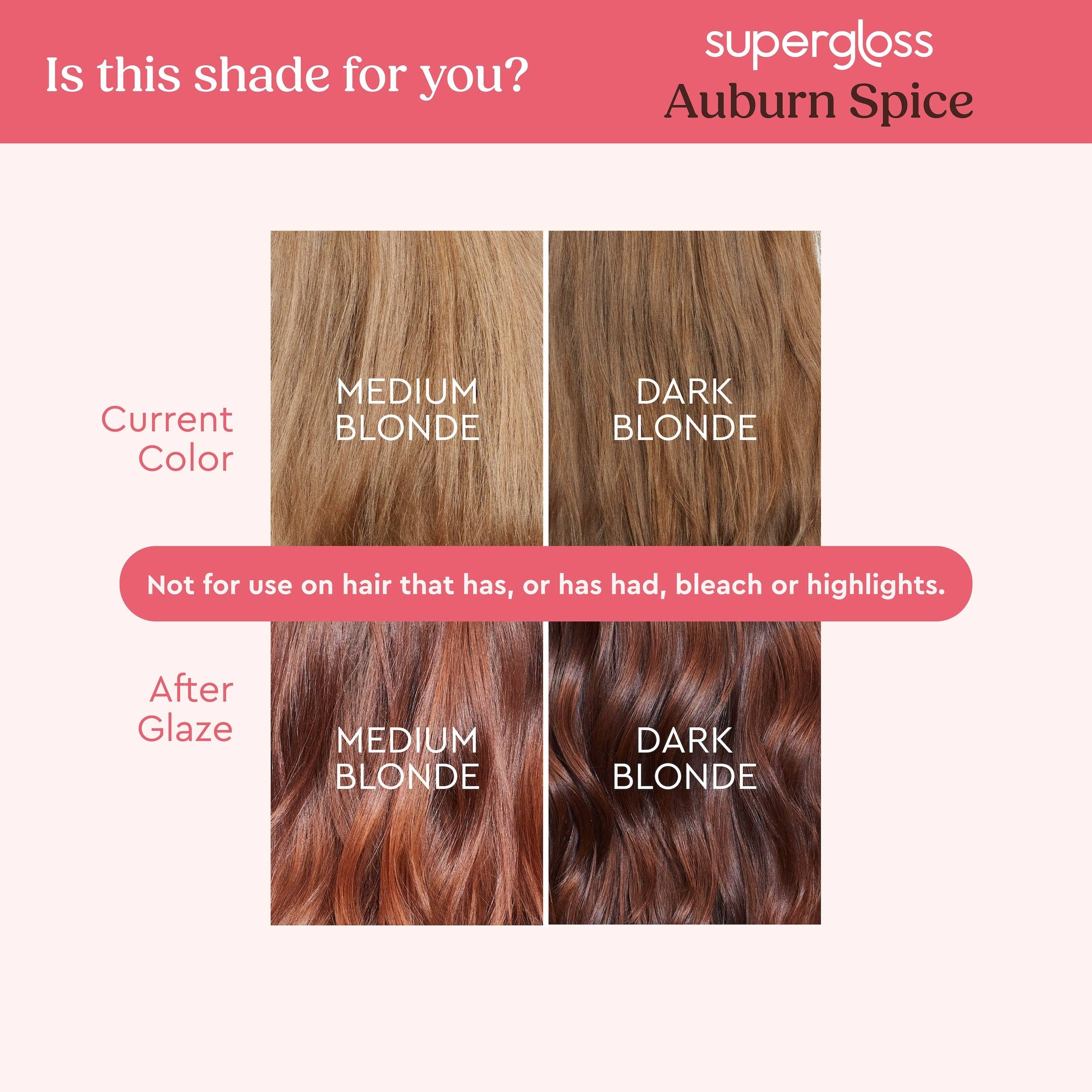 Glaze Supergloss Auburn Spice - For Brunettes & Redheads 190ml