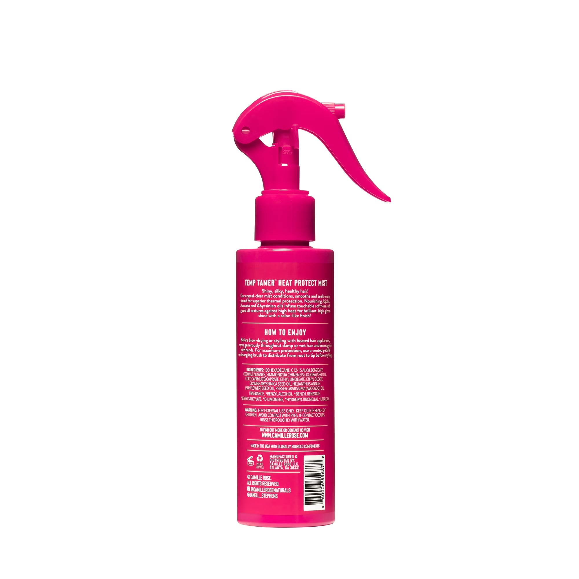 Camille Rose Temp Tamer Heat Protect Mist 5oz / 147ml