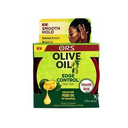 ORS Olive Oil Edge Control Hair Gel Infused With Pequi Oil for Smoothing 2.25oz