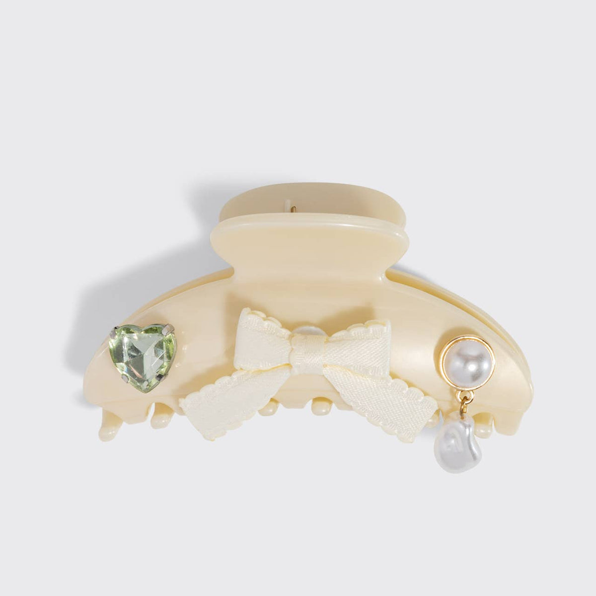 KitschPop™️ Curved Claw Clip 7pc Set Vintage - Pearlized Cream