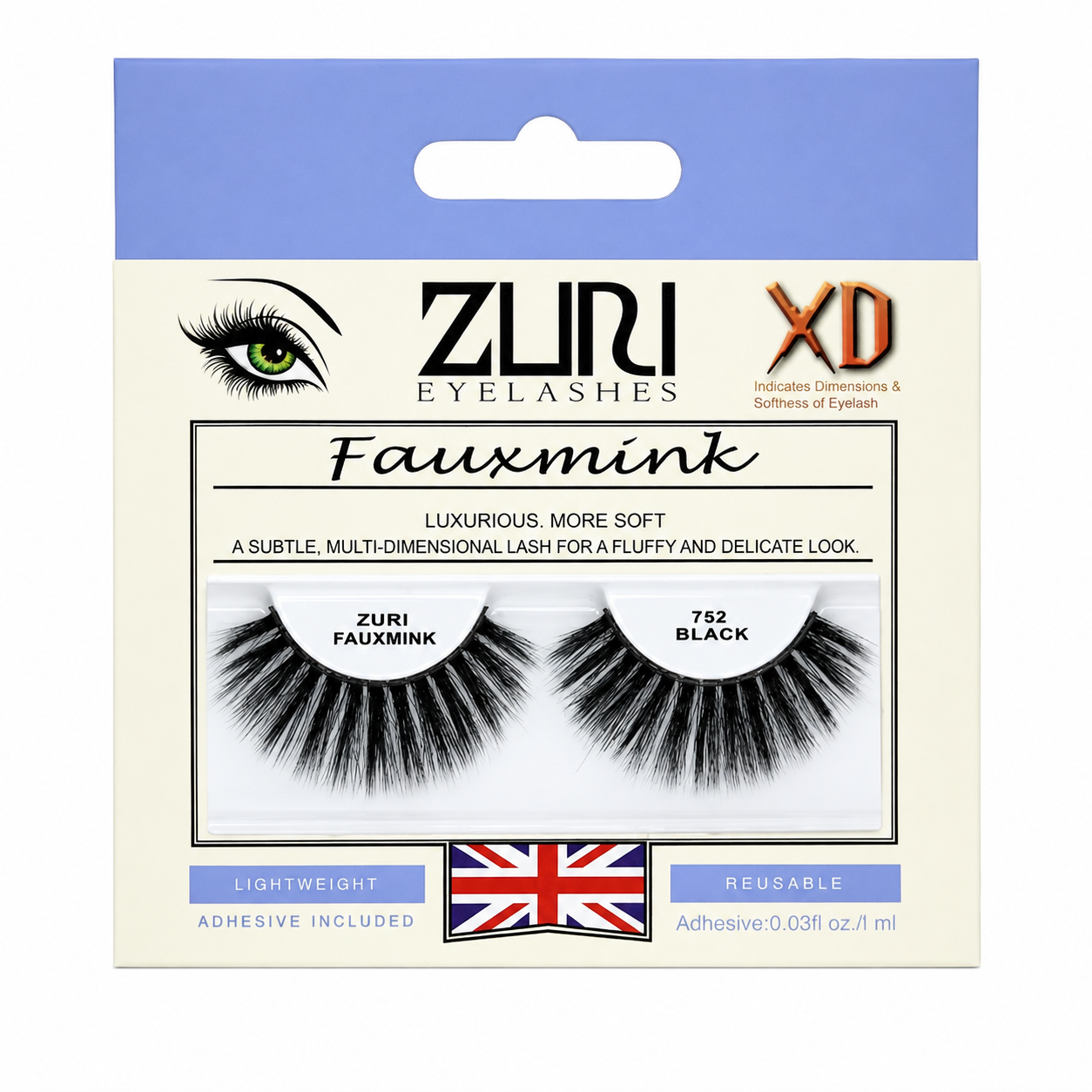 Zuri Eyelashes Fauxmink Multi-Dimensional Luxurious Eyelashes Black