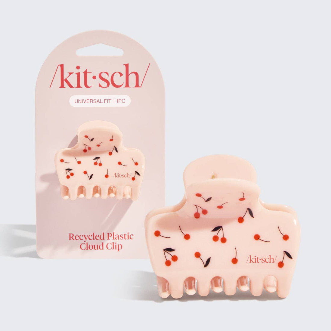 Kitsch Recycled Plastic Medium Cloud Clip - Cherry Print