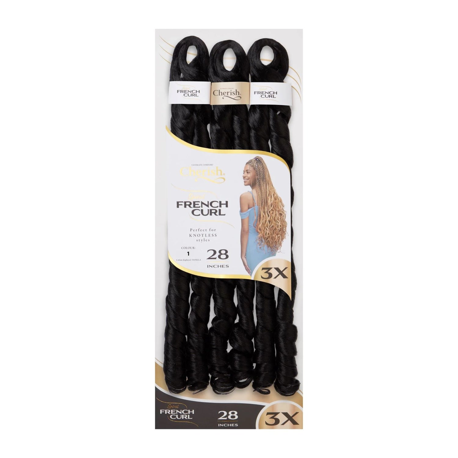 Cherish French Curl 28" 3X Pack