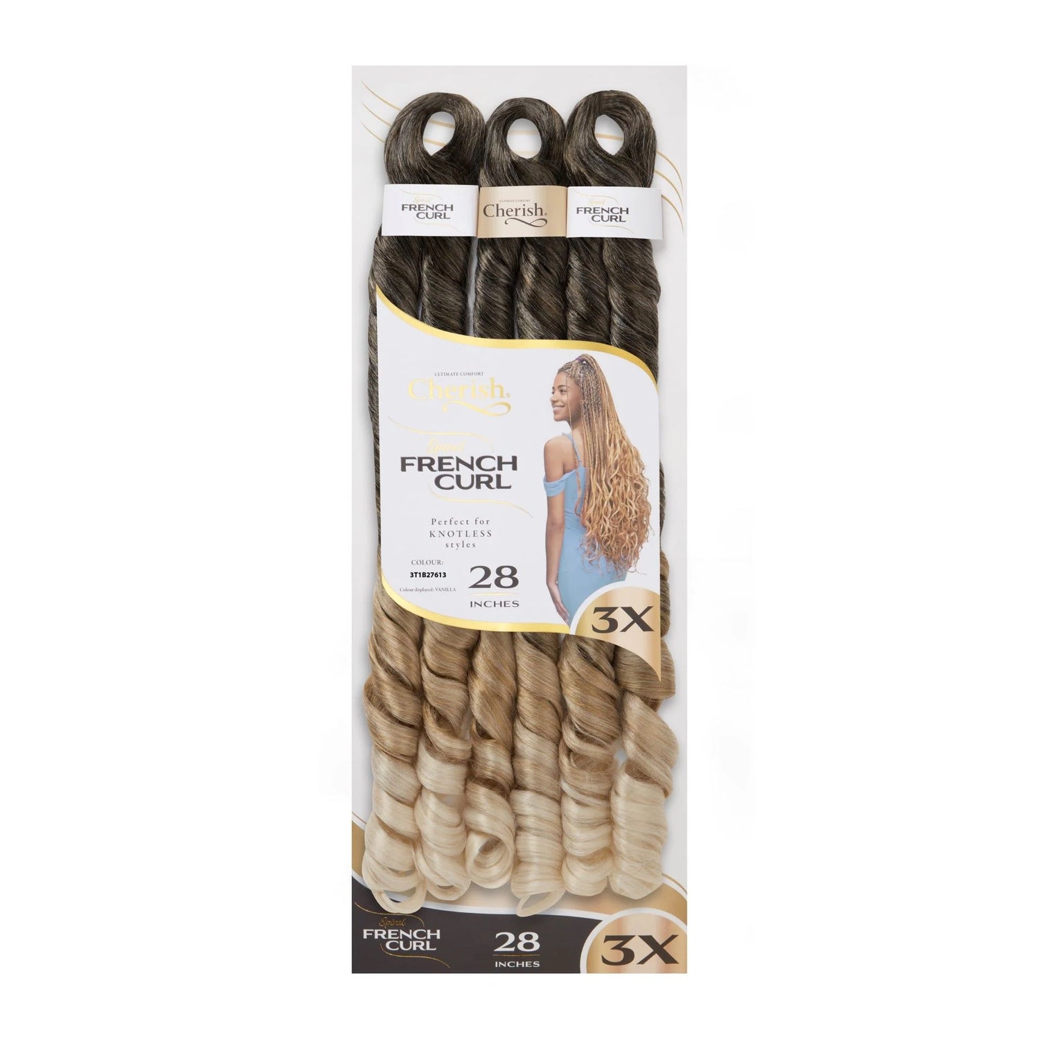 Cherish French Curl 28" 3X Pack
