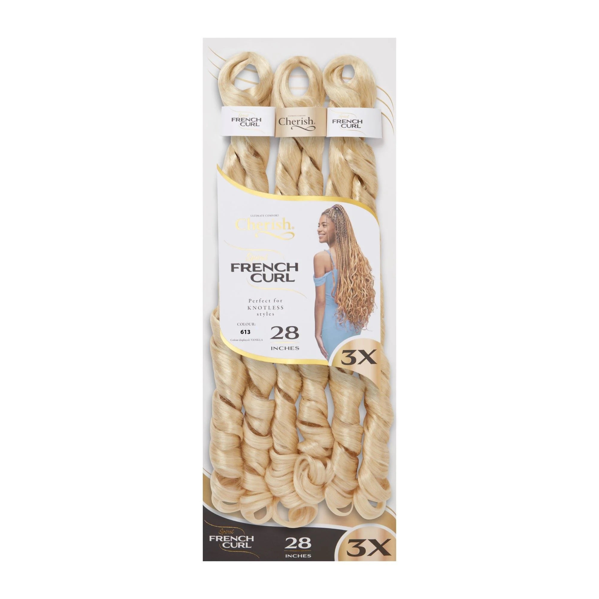 Cherish French Curl 28" 3X Pack