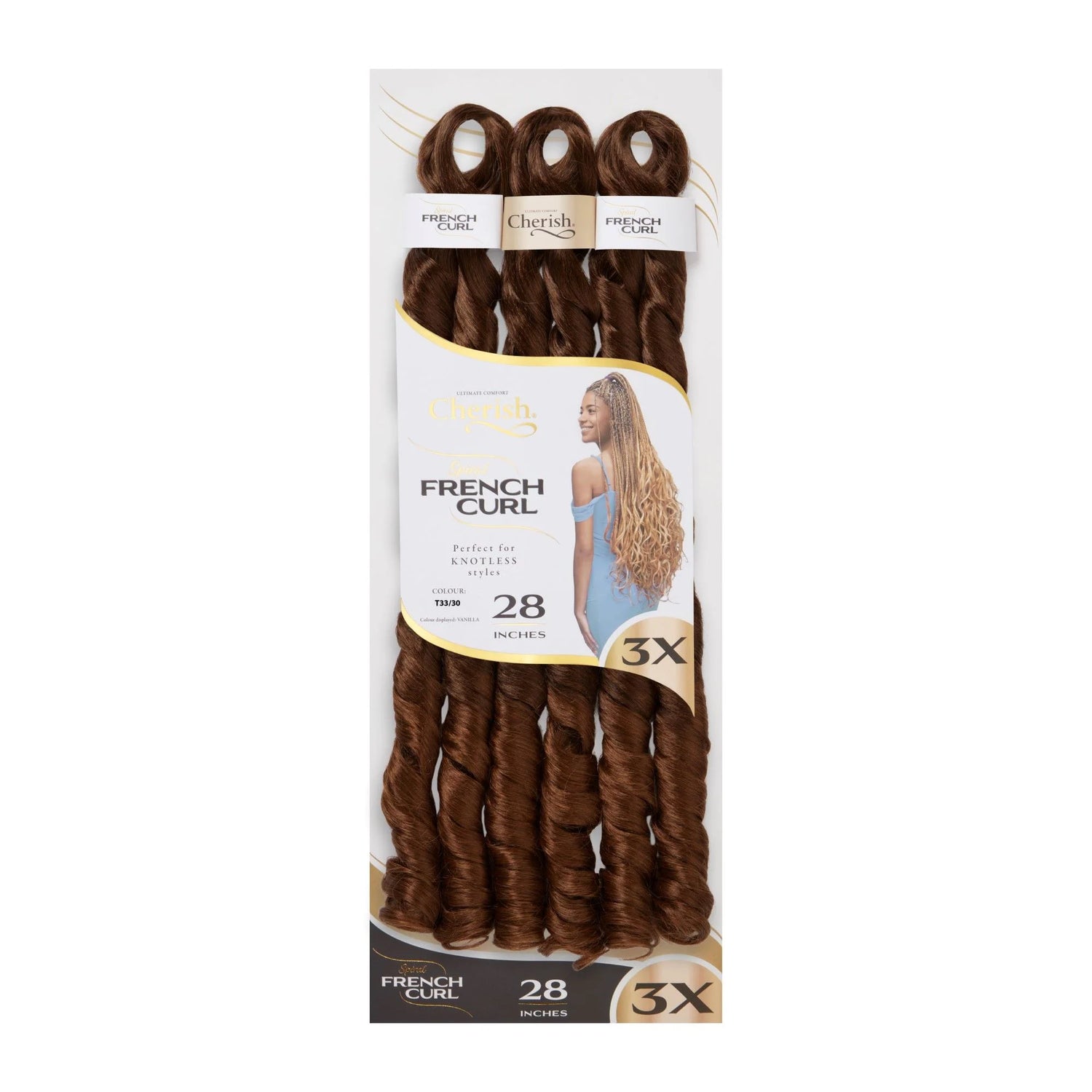 Cherish French Curl 28" 3X Pack