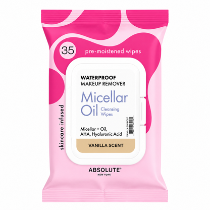 Absolute New York Makeup Remover Micellar Oil Cleansing Wipes