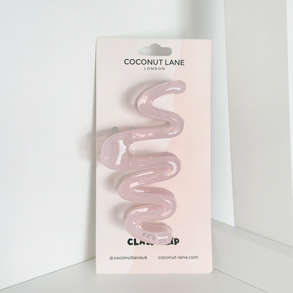 Coconut Lane Squiggle Claw Clip - Pink