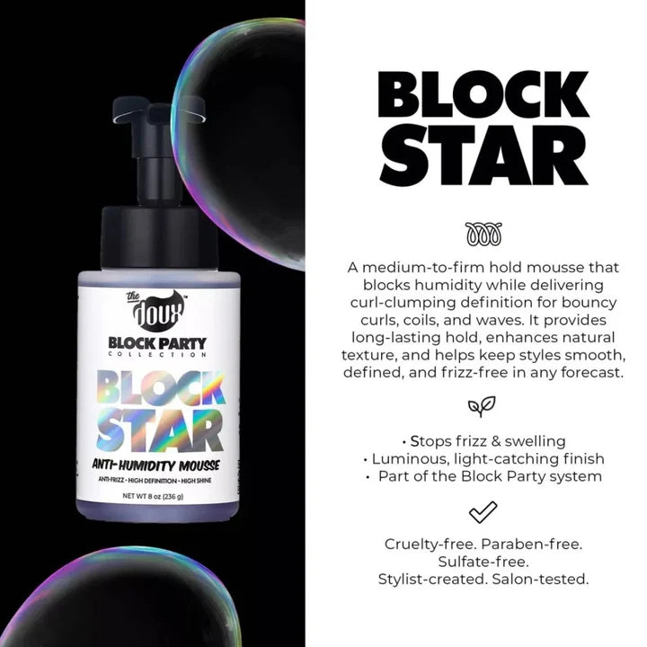 The Doux Block Party Anti-Humidity Mousse 8oz