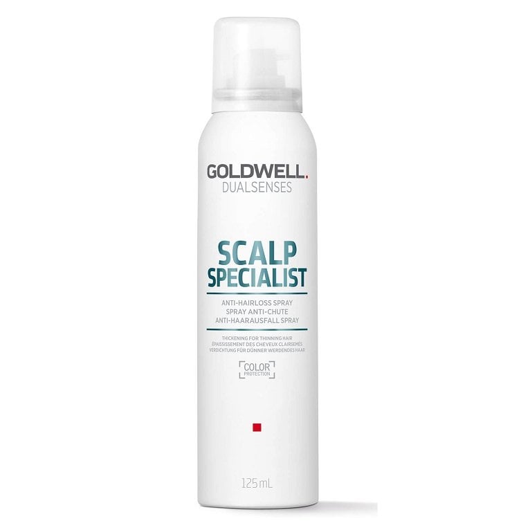 Goldwell Dualsenses Scalp Specialist spray bottle on a white background