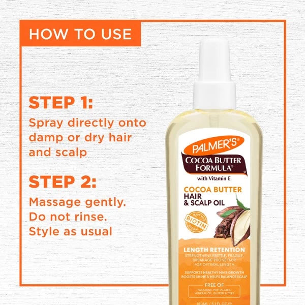 Palmer's Cocoa Butter Formula Length Retention Cocoa Butter Hair & Scalp Oil 5.1oz