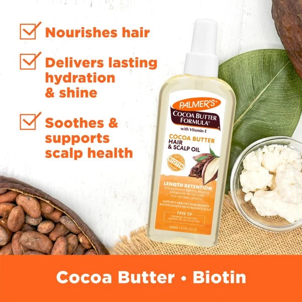 Palmer's Cocoa Butter Formula Length Retention Cocoa Butter Hair & Scalp Oil 5.1oz