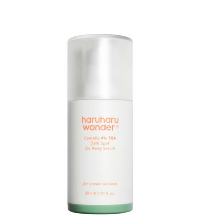 Skincare serum bottle with &