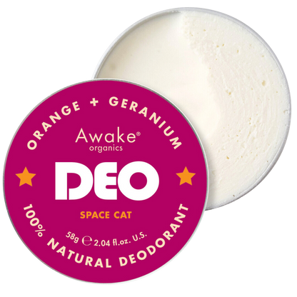 Awake Organics Deo Natural Deodorant Space Cat Orange + Geranium 58g