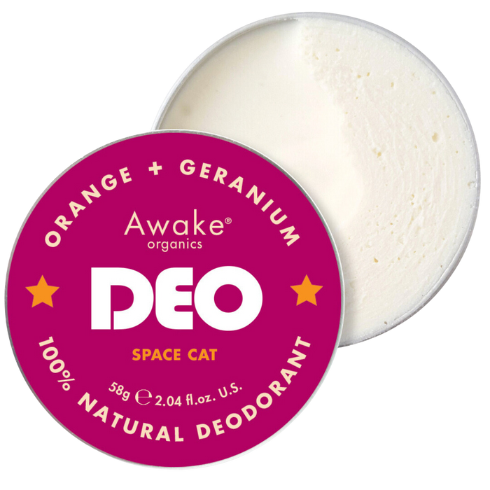 Awake Organics Deo Natural Deodrant Space Cat Orange + Geranium 58g