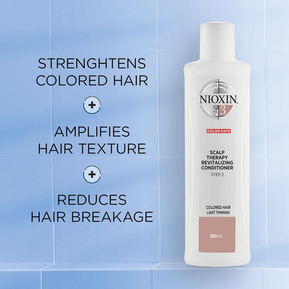 Nioxin System 3 Scalp Therapy Revitalizing Conditioner Coloured Hair Light Thinning 300ml