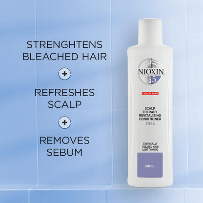 Nioxin System 5 Scalp Therapy Revitalizing Conditioner Chemically Treated Hair Light Thinning 300ml