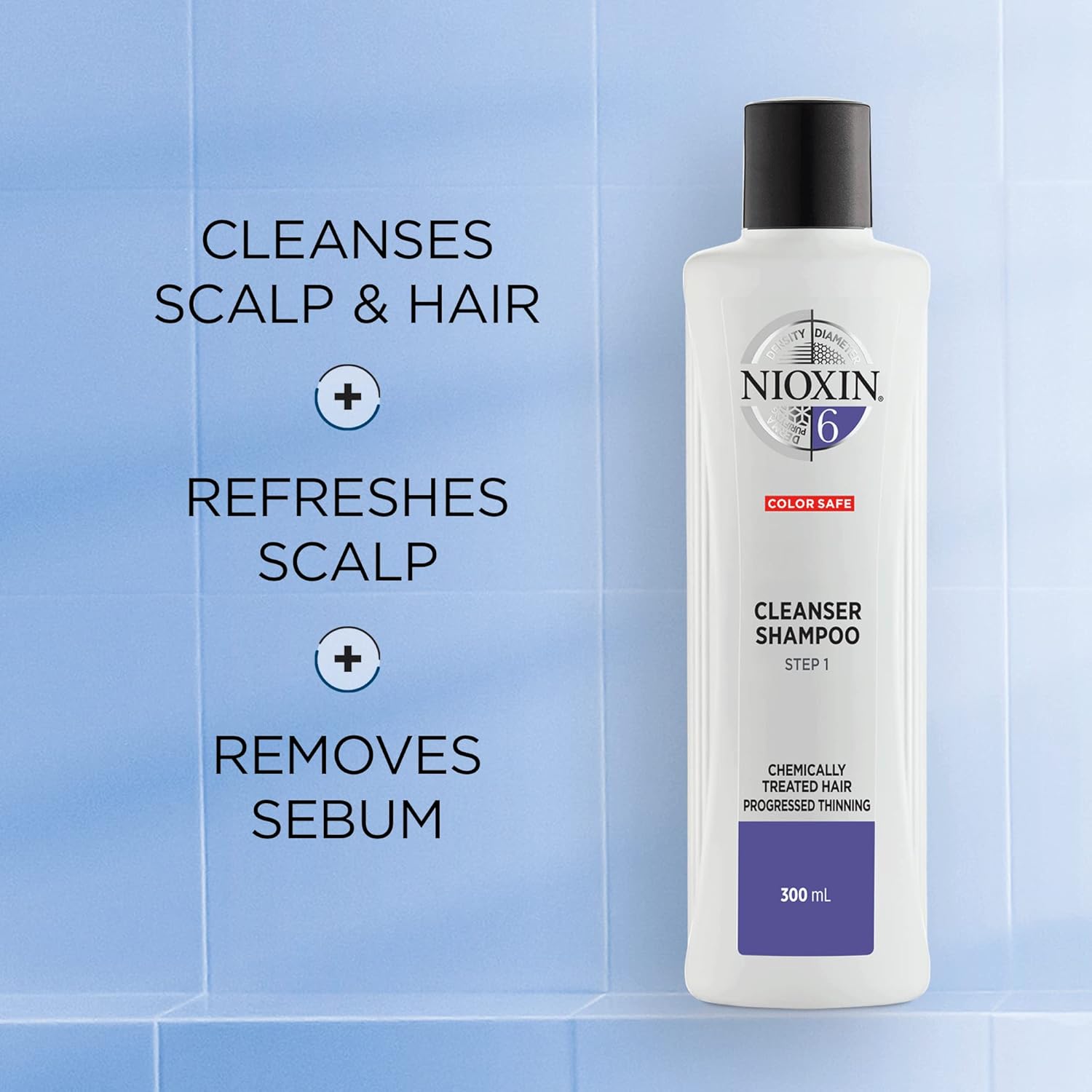 Nioxin System 6 Cleanser Shampoo Chemically Treated Hair Progressed Thinning 300ml