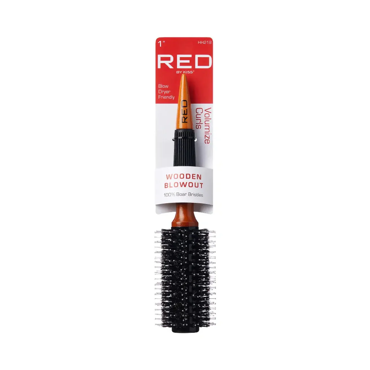 Red By Kiss Blow Dryer Friendly Wooden Blowout Brush