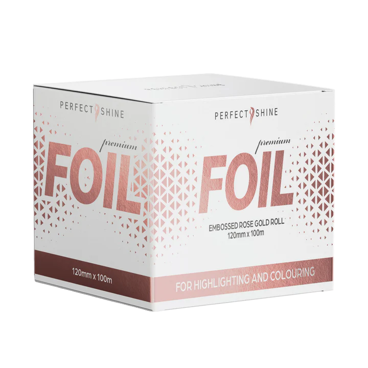Perfect Shine Premium Foil Roll - Embossed Rose Gold (120mm x 100m)
