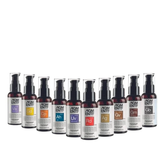 Set of Alfaparf Pigment bottles on a white background