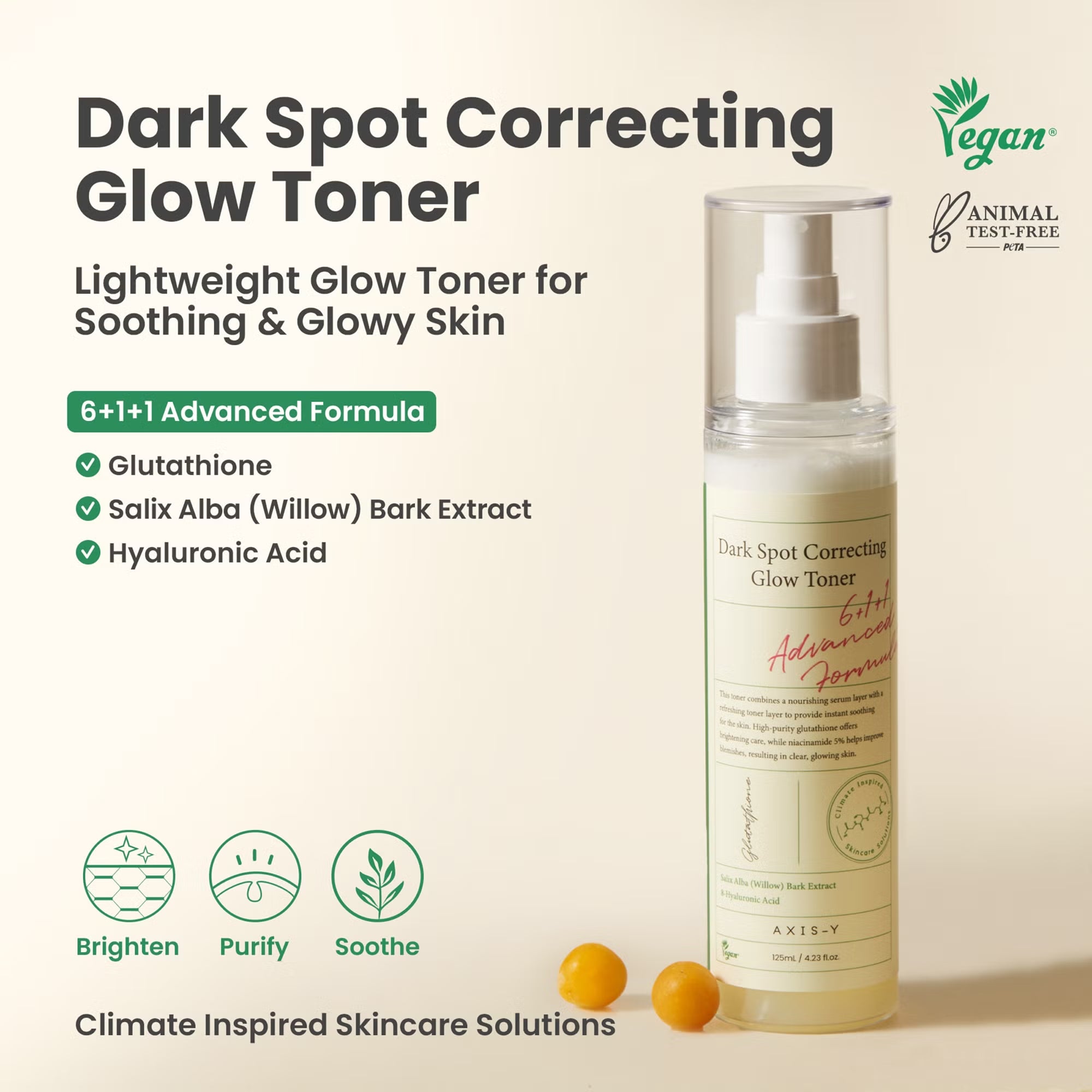AXIS-Y Dark Spot Correcting Glow Toner 125ml formula