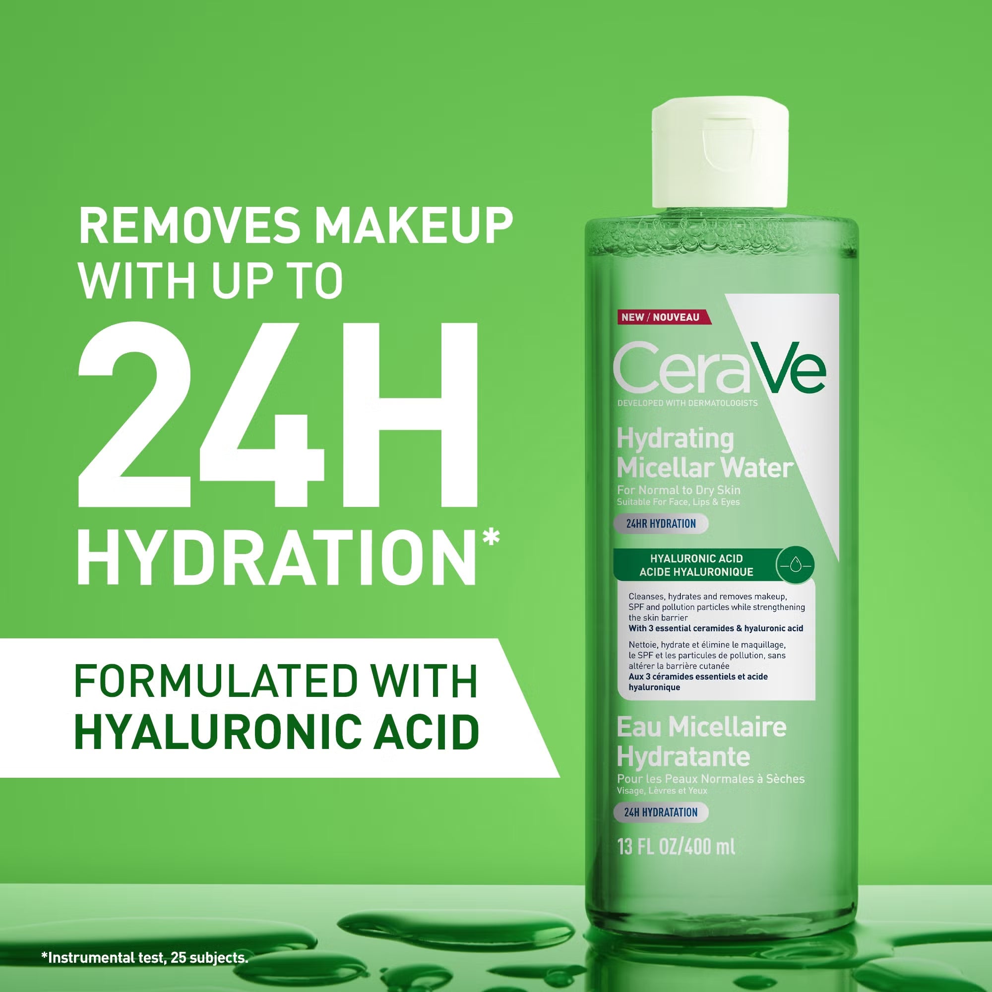 CeraVe Hydrating Micellar Water 24hr Hydration With Hyaluronic Acid 400ml