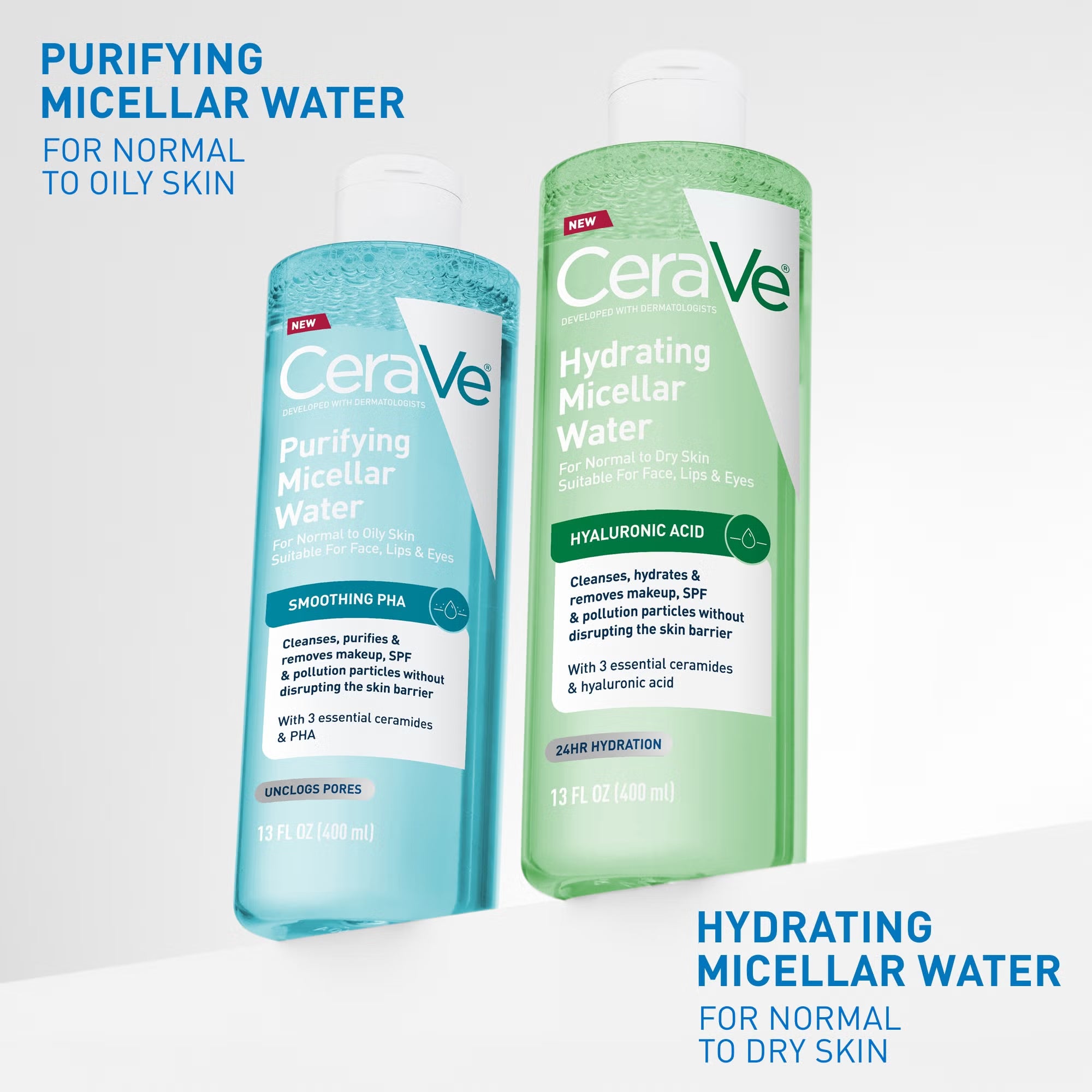 CeraVe Purifying Micellar Water Unclogs Pores With Smoothing PHA 400ml