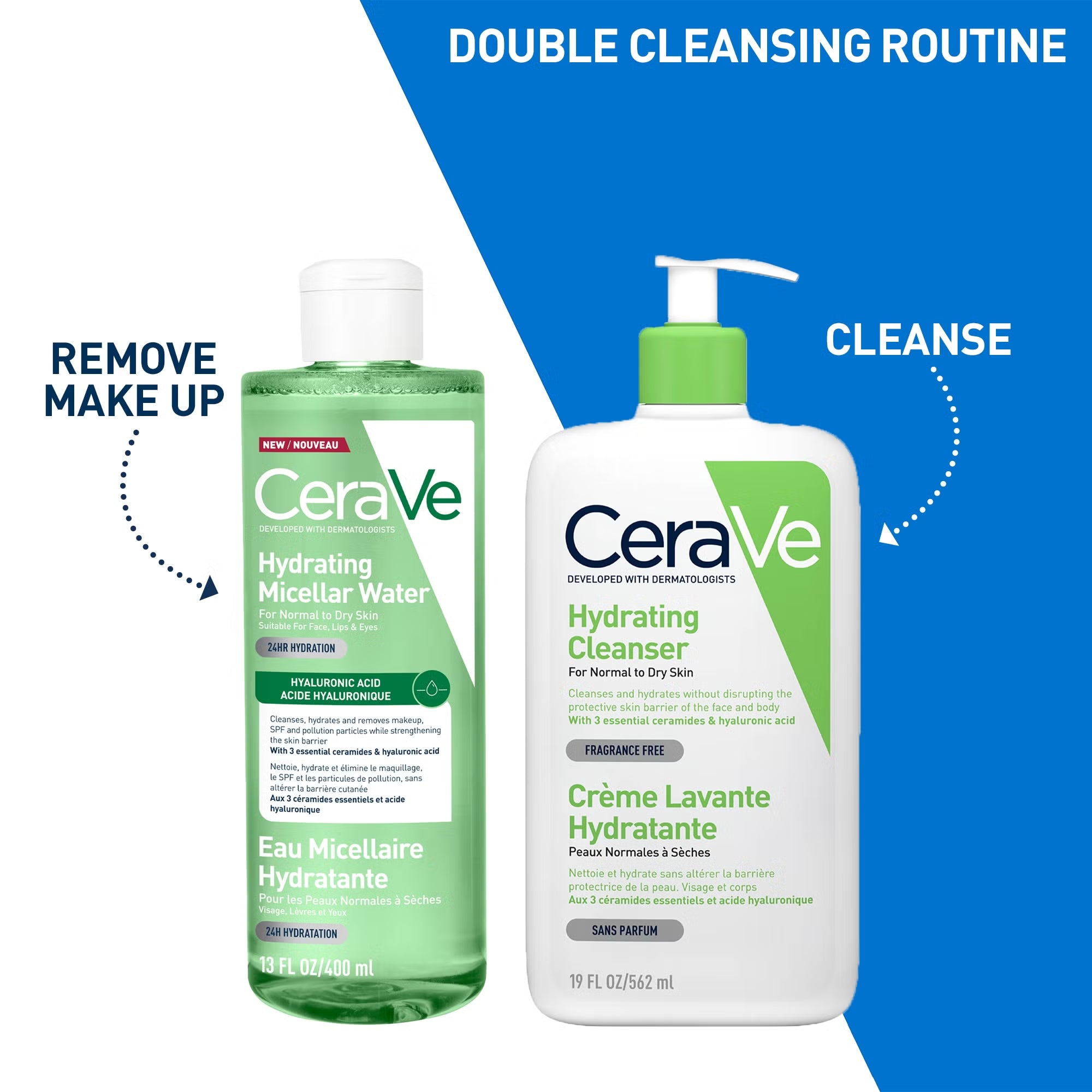 CeraVe Hydrating Micellar Water 24hr Hydration With Hyaluronic Acid 400ml